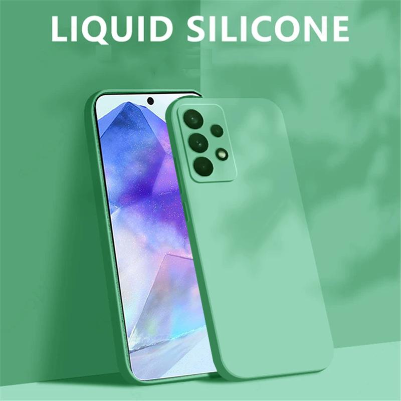 A55 A35 A15 A05 A05S Case Square Solid Color Liquid Silicone Phone Cases For Samsung Galaxy A05 A05S A15 A35 A55 5G Back Cover