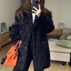 Зимнее пальто из овечьей шерсти, женское, новое свободное утолщенное пальто средней длины