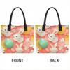  Cute Rabbit Print Tote Bag Fashion Large Capacity Casual Shoulder Bag for Daily Use