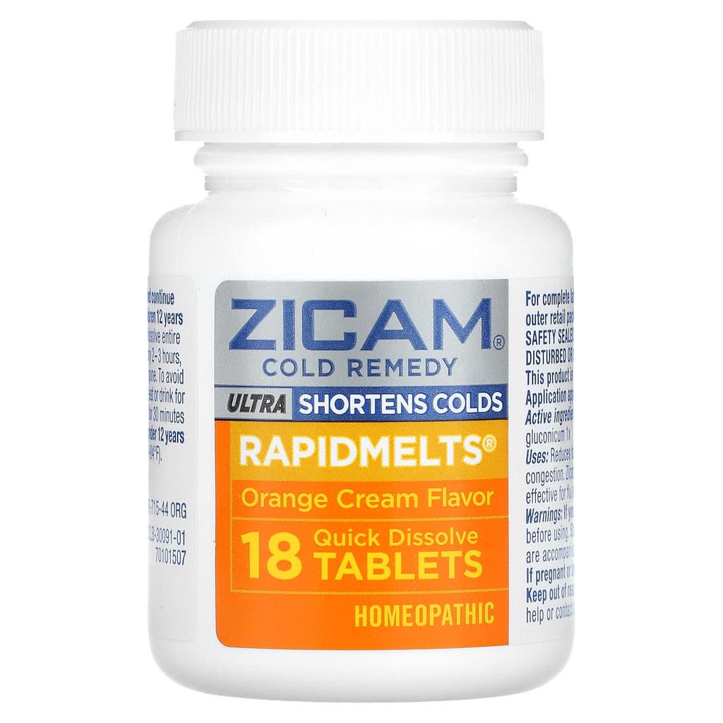Ultra Cold Remedy, Rapidmelts, Orange Cream, Quick Dissolve Tablets 18