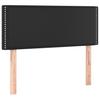 Vidaxl Łóżko Kontynentalne Z Materacem I Led Czarna Ekoskóra 80X200 Cm