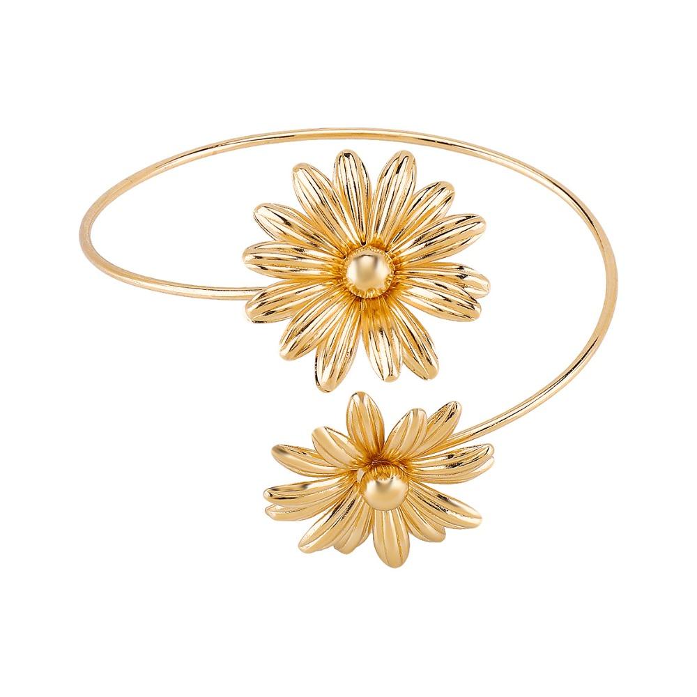 Leaf Opening Cuff Bracelets Butterfly Circle Upper Arm Bracelet Arm Accessories