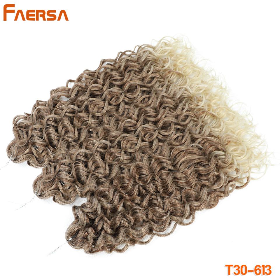 Волосы Ocean Wave Crochet Deep Wave Hawaii Curl Crochet Braids Синтетические косички Наращивание волос Ombre Blonde 18 дюймов Африканские кудри
