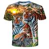 1-14 Years Children Short Sleeve T-Shirts Tiger Lion Animals Tshirt Baby Boys Girls Kids Summer Clothes Casual Oversized Tops