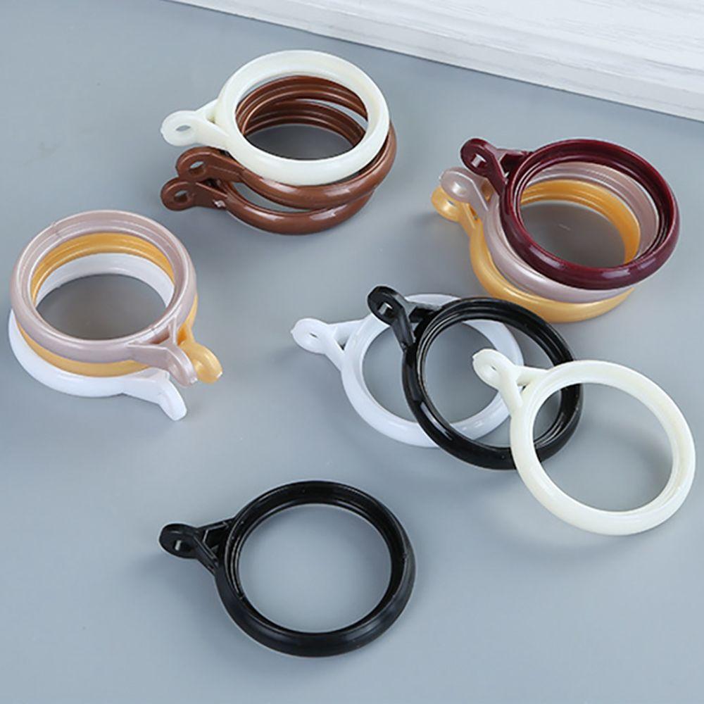 Mute Solid Color Simple Curtain Accessories Roman Rod Clip Hook Curtain Rings Hanging Loop Buckle
