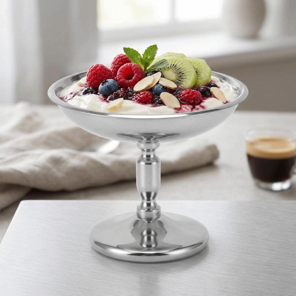 Polished Ice Cream Cup Rustless Steel Cocktail Glass Reusable Milkshake Cup Restaurant