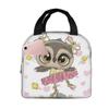 Cartoon Owl Lunch Bag Women Lunch Box Insulated Cooler Reusable Container for Work Office Travel Picnic Lunch Box