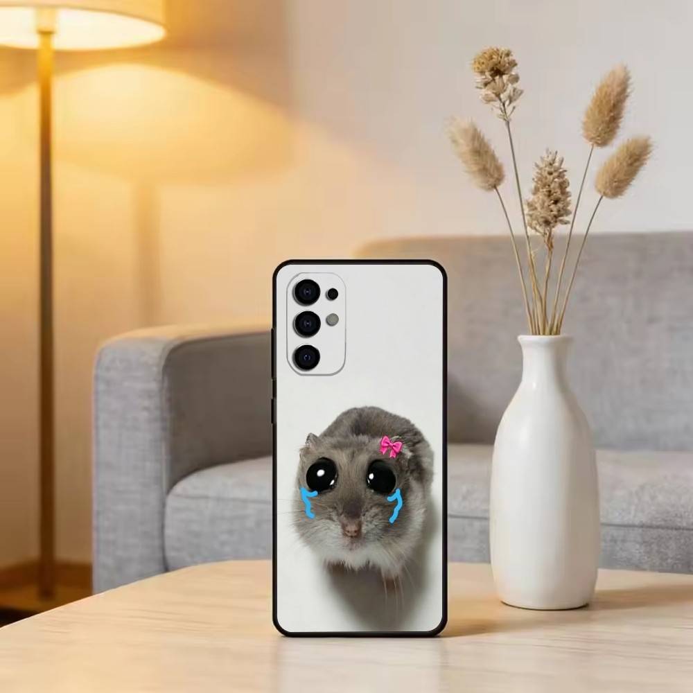 S-Sad H-Hamster Meme Phone Case For Samsung S25,S24,S21,S22,S23,S30,Ultra,S20,Plus,Fe,Soft Silicone Black Cover