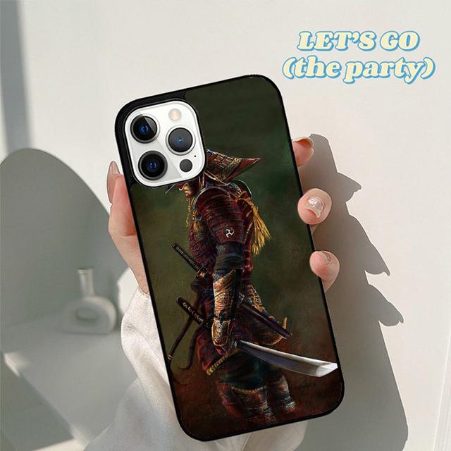 Осенний японский чехол-бампер для телефона Самурай Ниндзя для iPhone 16 15 12 mini 11 13 14 Pro Max SE 2020 Apple 6S 7 8 Plus Coque