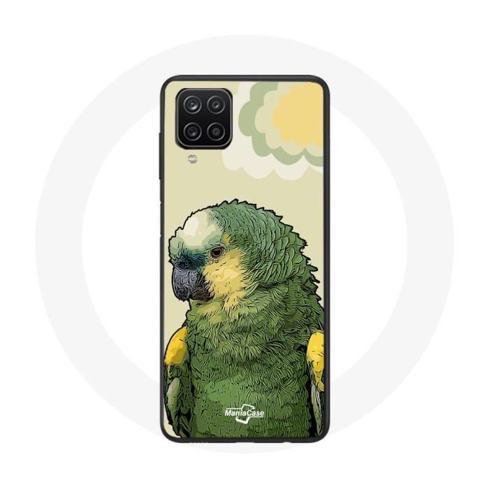 Coque - MANIACASE - Samsung Galaxy A22 4G - Souple - Vert - Perroquets