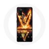 Case for Samsung Galaxy A41 Vikings Series Season 6 Logo V Sword of Fire Black Background