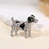 Sparkling Dog Brooch Novelty Lapel Pins Fashion Jewellery Pins  Suit Coat Accessories