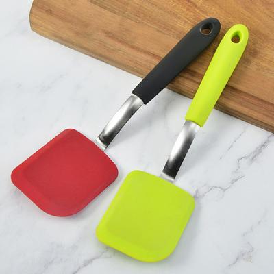 Кухонная лопатка, термостойкая силиконовая длинная ручка для жарки рыбы, кухонная лопатка, лопатка, инструмент для выпечки