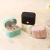 Mini Jewelry Storage Box Portable Home Travel Earrings Necklace Storage Case for Women Ring Organizer PU Leather Display Case