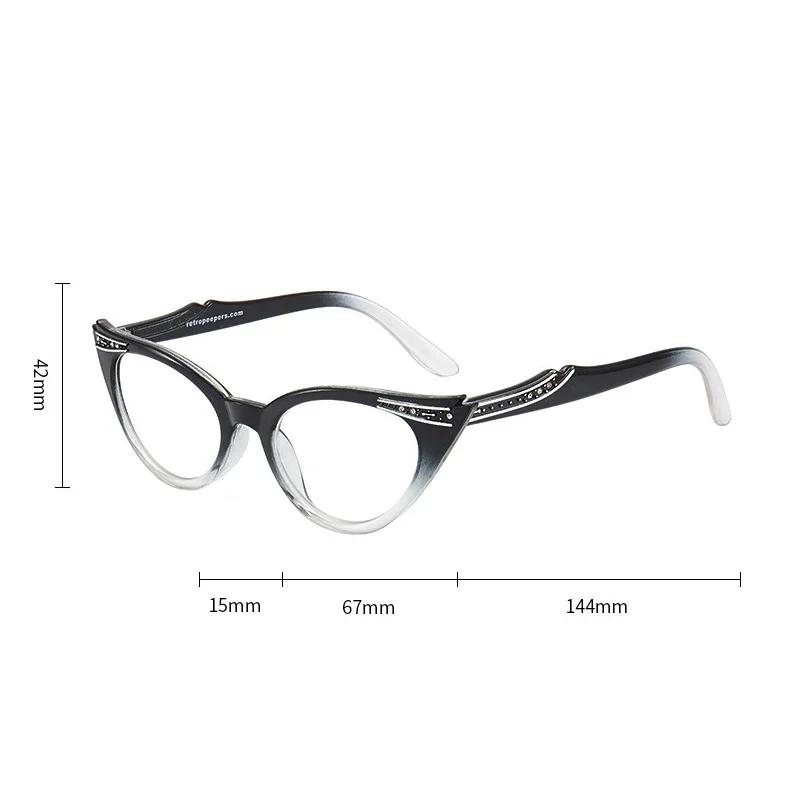 Ultra-light Cat Eye Frame Reading Glasses Fashion Ladies Finished Prescription Far-sight Eyeglasses Diopter Presbyopia 0 To +4.0