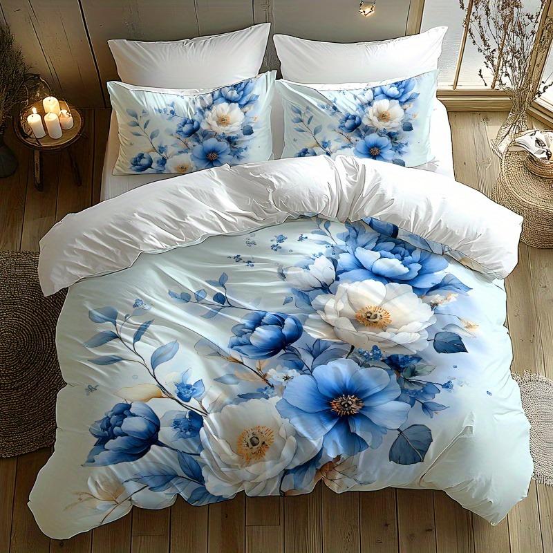 Princess Floral Bedding Set Duvet Cover Set Quilt Cover With Pillowcase For Bedroom Decor Birthday Gift Halloween Christmas Gift