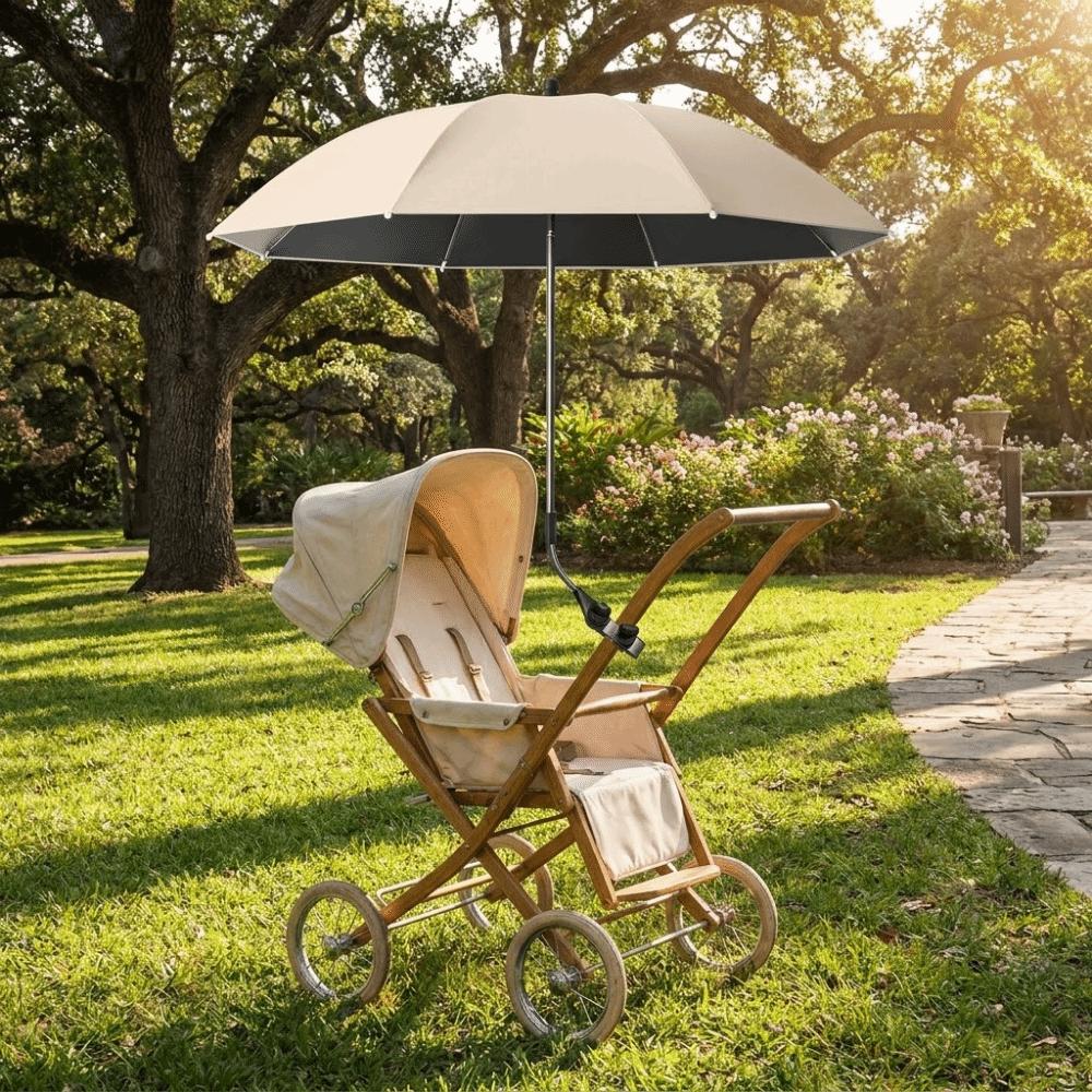 2-in-1 Design UV Protection Umbrella with Clamp Baby Stroller Umbrella Sun Protection