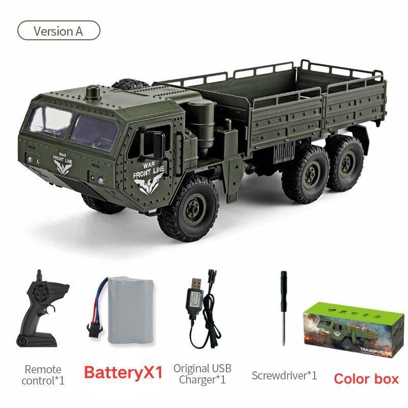 JJRC Q60 Q75 1:16 Радиоуправляемая модель военного грузовика THAAD с шестью колесами, имитация, внедорожник, скалолаз, детские радиоуправляемые машинки, игрушки, Рождественский подарок