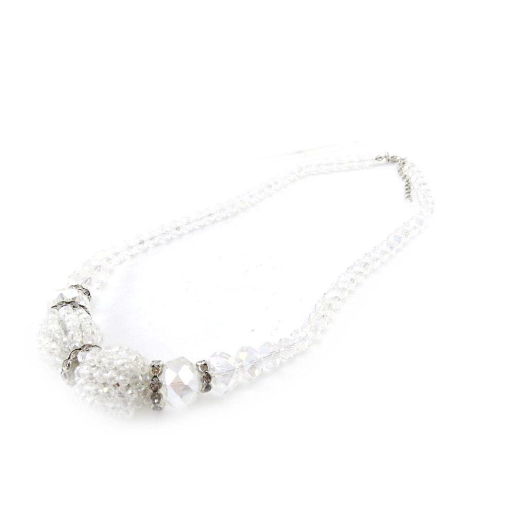 Les Trésors De Lily [J1393] - White 'Sissi' Designer Necklace