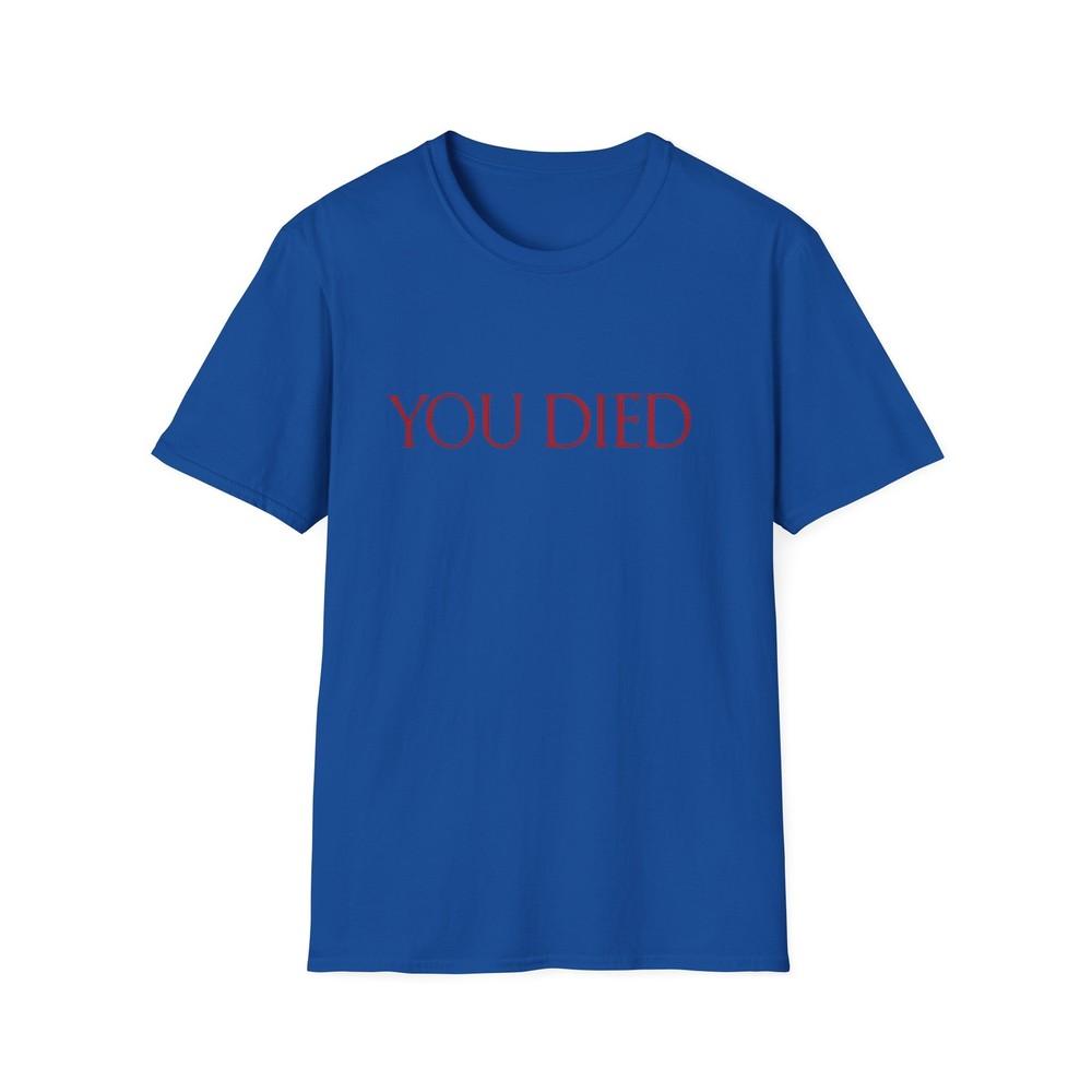 Dark Souls YOU DIED TShirt Soulsborne Tee death screen shirt Unisex
