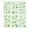 Floral Scrapbook Supplies 6 Sheets/Set Natural Flower Stickers, Waterproof PVC Plants Decals, Plant Decals Transparent Decorative Stickers for