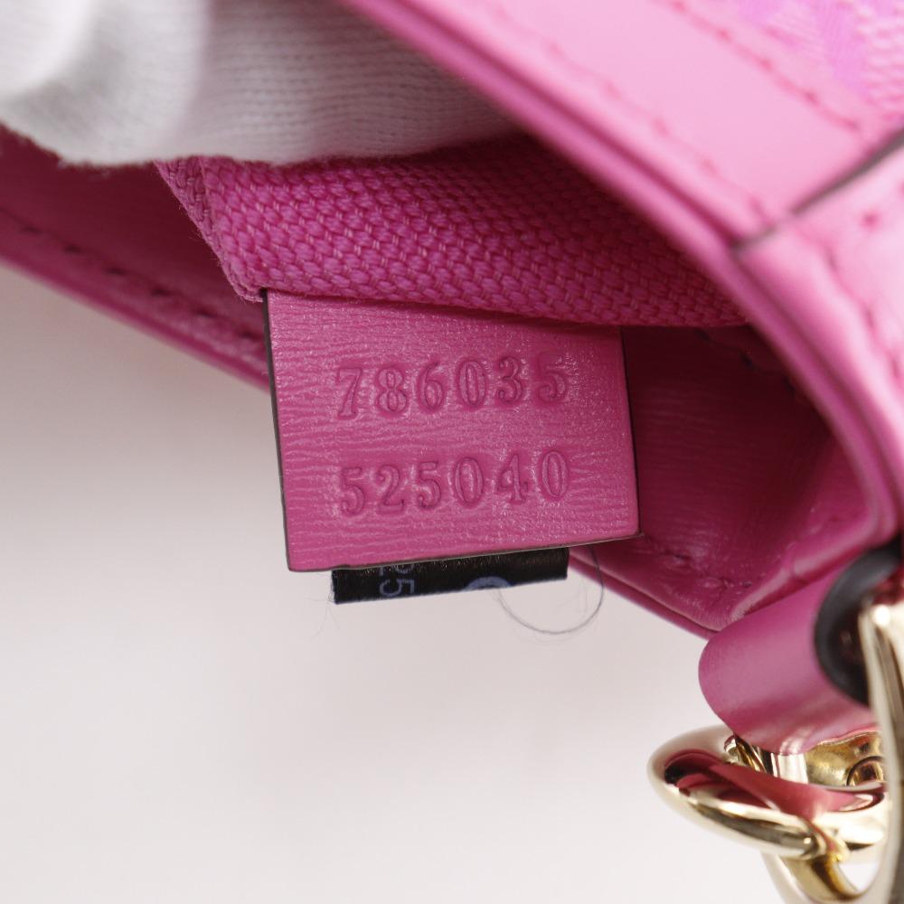Gucci Moonside Mini Наплечная сумка через плечо 786035 розовая канва GG Женская Б/У