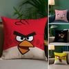 Classic Game A-Angry B-Birds Pillow Case Winter Plush Cushion Cover Double-Sided Print Sofa Pillowcase Home Decor Washable