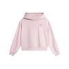Li Ning Sports Lifestyle Series Letter Print Hooded Pullover Long Sleeve Sweatshirt Women Sweatshirt Soft-Pink AWDU782-3