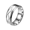 Мужское кольцо из титановой стали с узором твил 8 мм