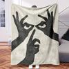 Two Hands Making Shape of Heart with Their Fingers.-Themed Blanket - Comfortable Flannel Fabric Hypoallergenic Suitable for All Se