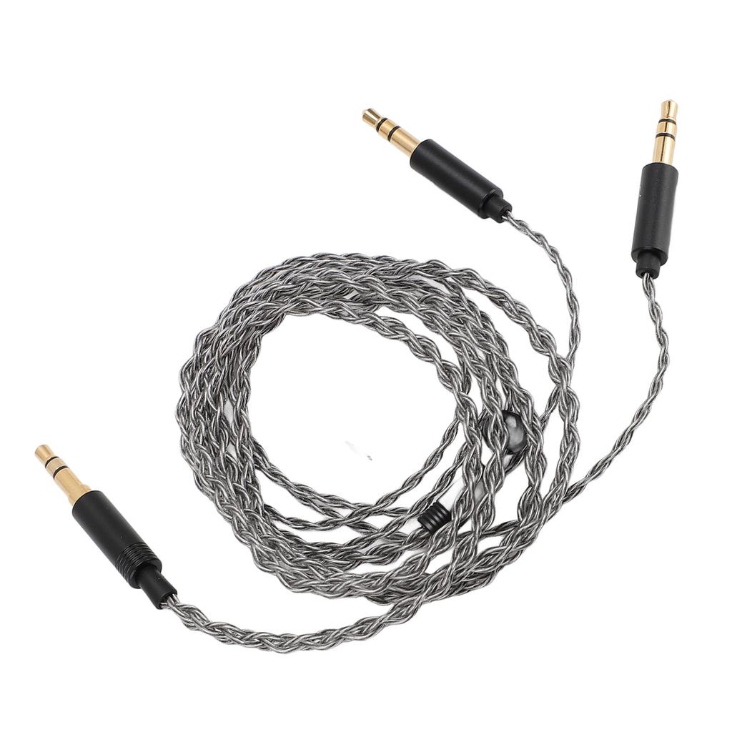 3.5mm to Dual 3.5mm Cable 3.9FT 4 Strand Silver Plated Copper Core Cord Headphone Replacement Cable for Beyerdynamic T1