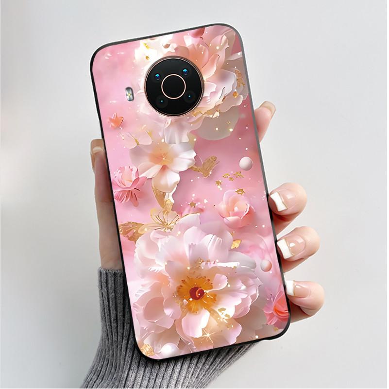 Печатный чехол для телефона Nokia X20/Nokia X10/Nokia X100/Nokia XR20 Capa Мягкий силиконовый черный корпус Чехол Милый Цветочный Мультяшный Корпус