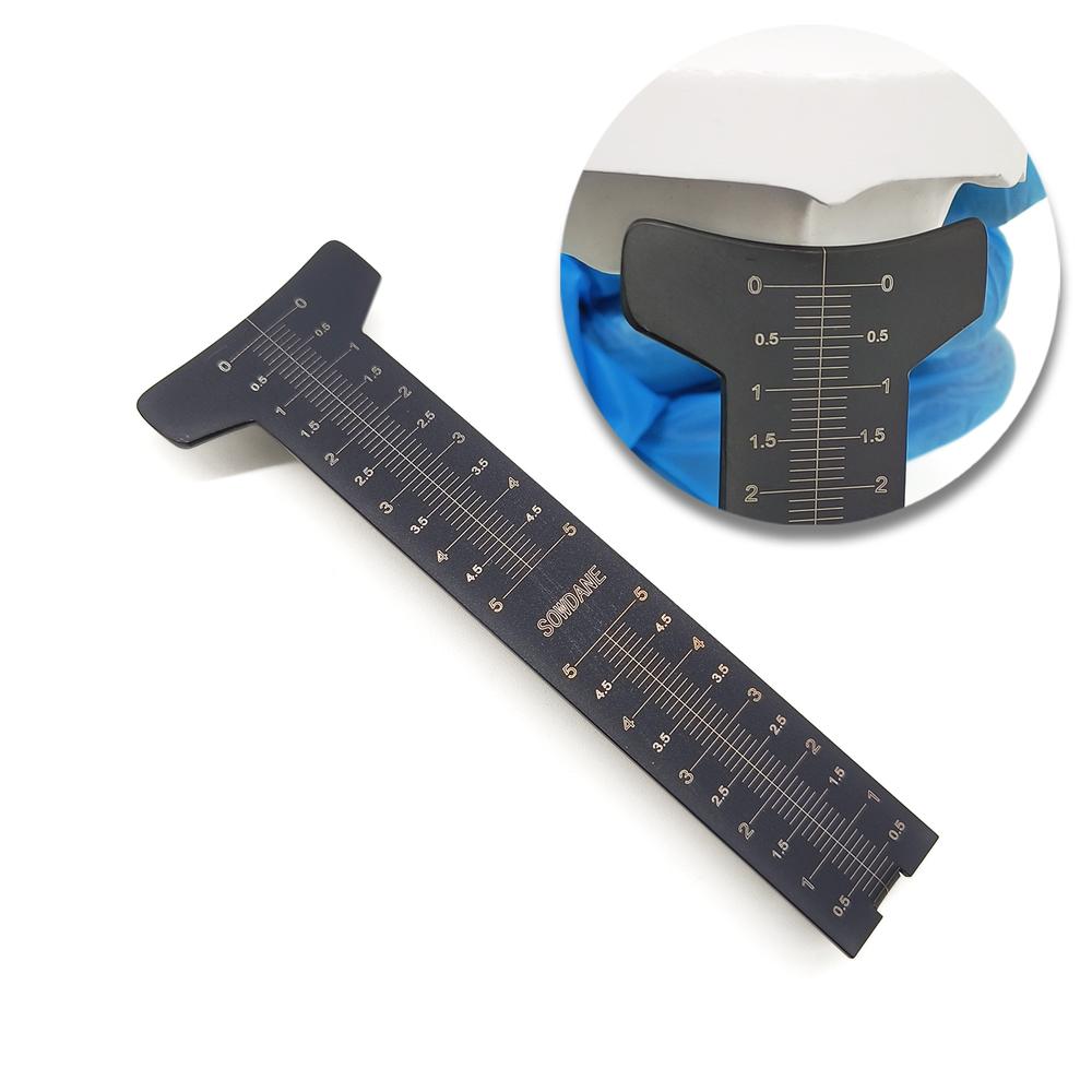 1 Piece Dental Stainless Steel Measuring Lip Ruler Dental Lab Tools Papillameter Ruler Papilla Gauge