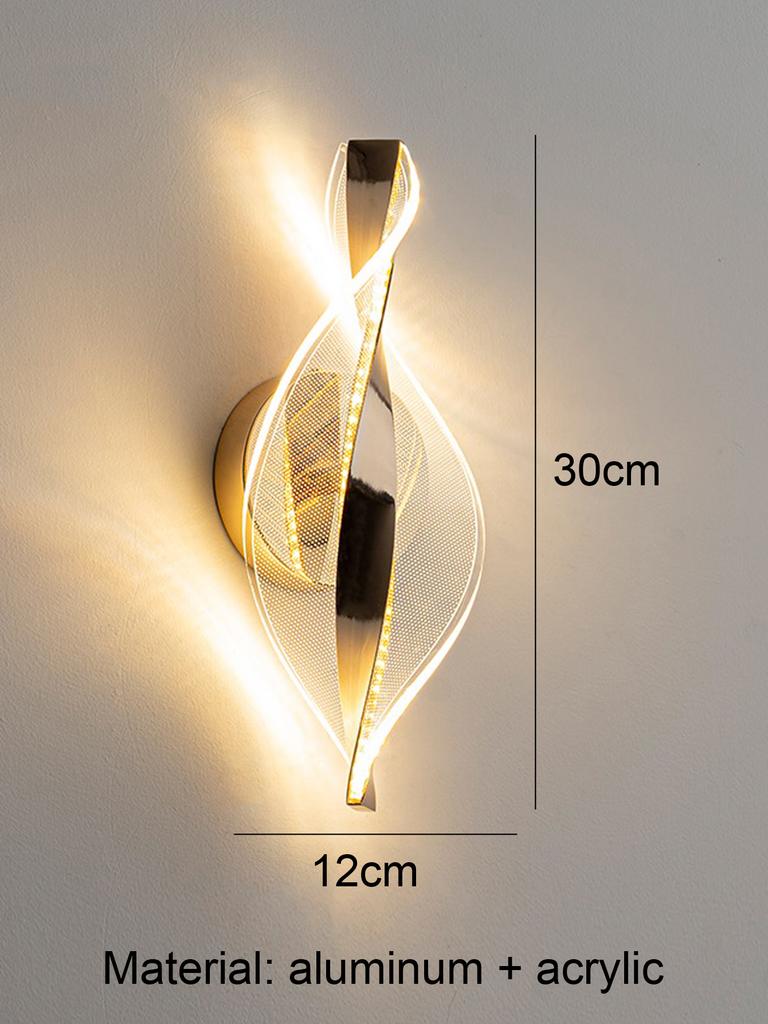Luxury LED Modern Acrylic Gold/Black Wall Sconce,Hallways,Bedroom Night light,Outdoor Interior Lighting Wall Lamp Home Decor