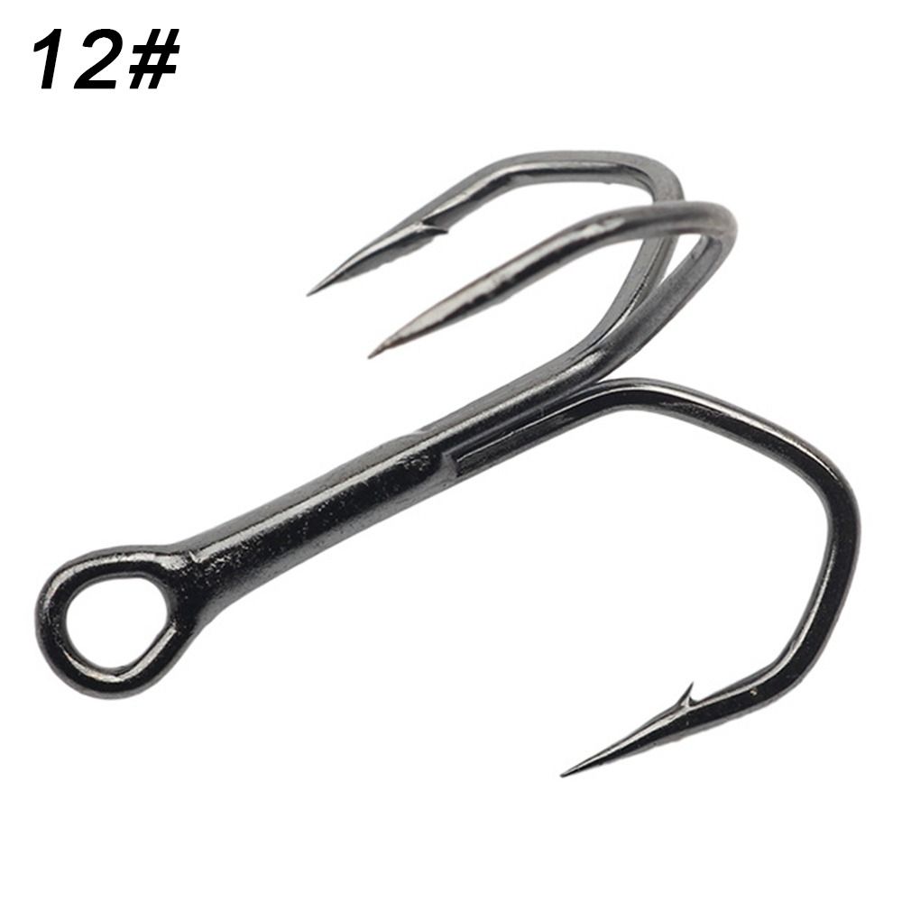 12# 14# острые крючки с бородкой Ahite Nickel рыболовные крючки рыболовные снасти тройной джиг высокоуглеродистая сталь
