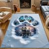 1 шт. Коврики с креативным принтом следов лап снежного волка, Мягкие ковры, Гостиная, Столовая, Спальня Коврик для домашнего декора Быстрая доставка
