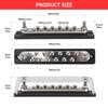 Распределительный блок питания с крышкой 12 x 5/16" Шпильки Клеммная колодка с шиной Макс. 300А 48В DC для Автомобиля Лодки Морского Транспорта Грузовиков RV