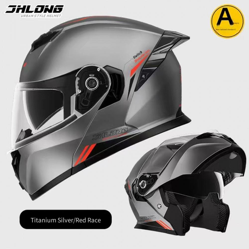 Modular Flip‑Up & Half Full Face Motorcycle Helmet, DOT Approved ABS Shell for Electric Motorbike Summer Riding
