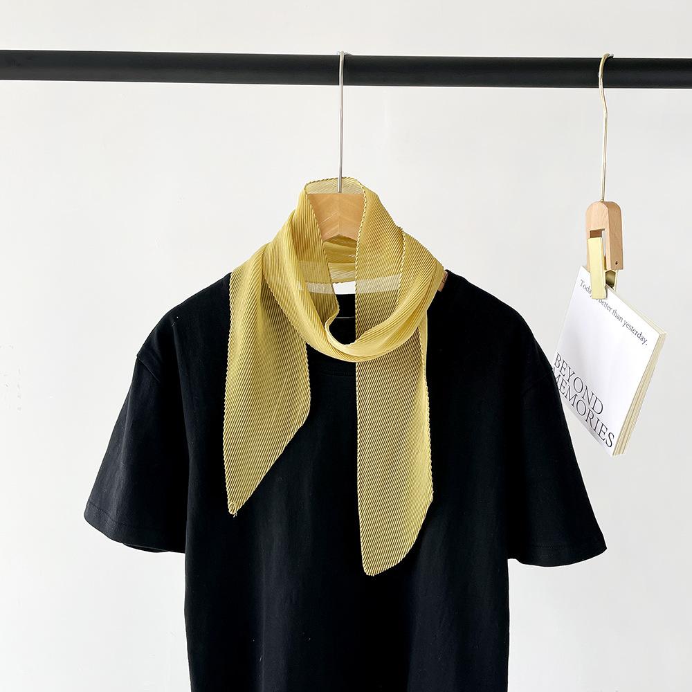 Spring And Summer Satin Long Scarf For Women Sunscreen Shawl Fashionable Beauty Scene Satin Long Scarf Versatile Travel Scarf