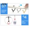 Durable Drapery Rings for Blackout Curtains 10Pcs C Shaped Curtain Rings, Heavy Duty Bypass Metal Large Window Treatments Passing with Eyelets French