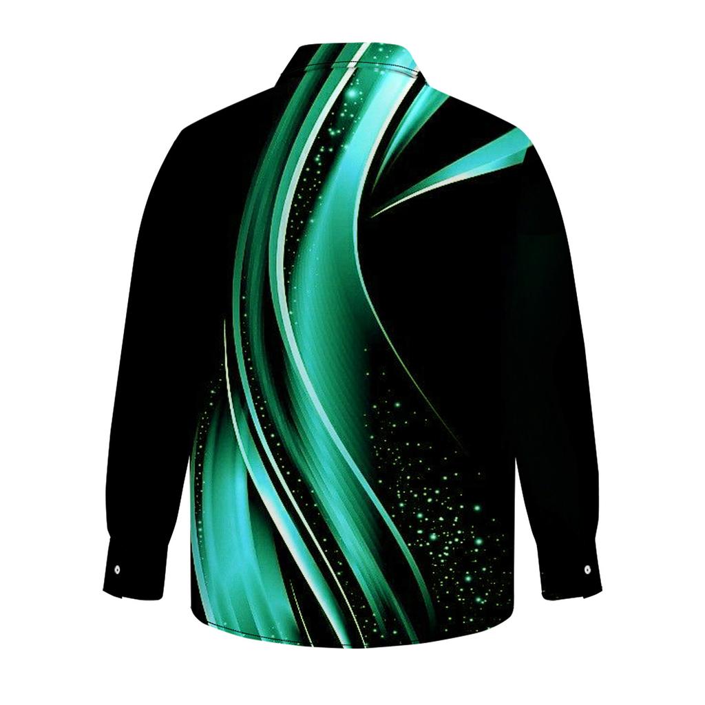 Мужская летняя новая свободная рубашка с длинным рукавом с принтом, кардиган, пляжная рубашка