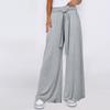 Women's Lace-Up Wide-Leg Pants Casual Pants Solid Color Trousers With Pockets