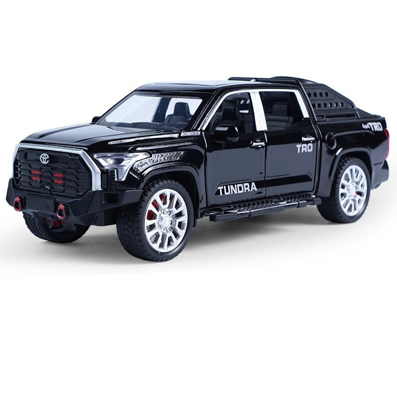 1/32 Toyota Tundra Alloy Pickup Модель автомобиля Литой металлический игрушечный внедорожник Модель автомобиля Высокая имитация Звук и свет Детские подарки