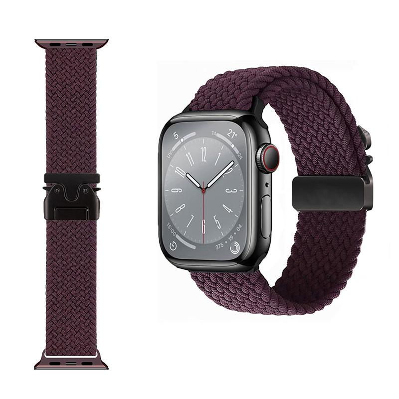 Парашютные ремешки Нейлоновый плетеный браслет Ремешок для Apple Watch 46мм 42мм 45мм 49мм 44мм 41мм iWatch Серии 11 10 SE 3 Ultra 3 9 8