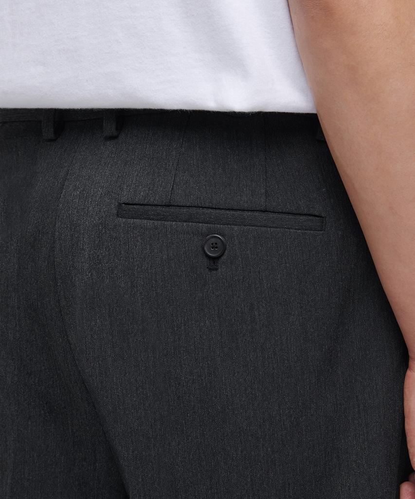 MUSINSA STANDARD Loose Tapered Hidden Banding Crop Slacks [Charcoal Gray]