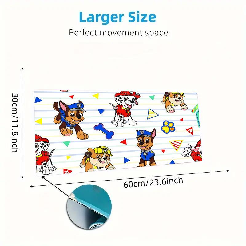 PAW Patrol Print Cushion Non-slip Laptop Tablet Big Mousepad XXL Mat Mini PC Playmat With Lock edge