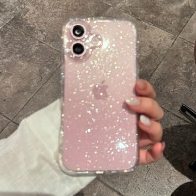 Роскошный прозрачный блестящий чехол с блестками для iPhone 11 12 13 14 15 16 Pro Max X XR XS 7 8 Plus Ударопрочная мягкая накладка-бампер
