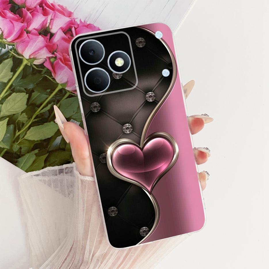 Чехол для Realme Note 80 4G RMX5388 Милый Кот Цветы Рисованный Чехол Мягкий Силиконовый Чехол Для Realme Note 80 Note80 Задняя Крышка Fundas
