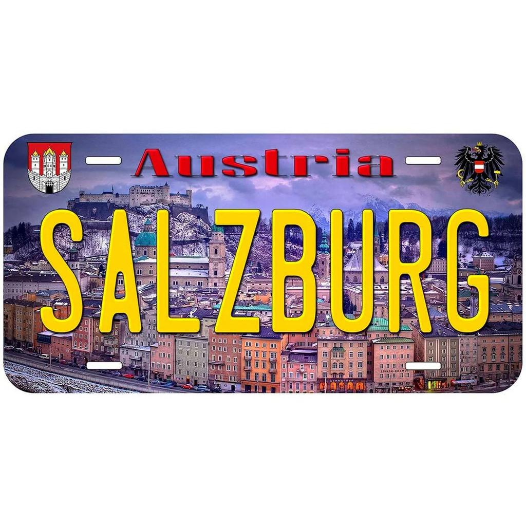 Vintage License Plates Decoration Signs Vintage Dubai Munich Madrid Moscow City Tags Metal Automotive Signs For Car Front