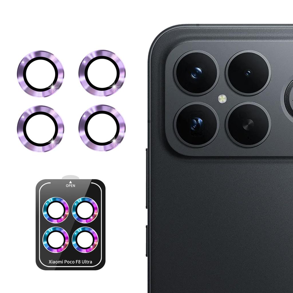 Для Xiaomi Poco F8 Ultra Защитная пленка на объектив камеры ENKAY Hat-Prince Металлическое кольцо Пленка на объектив